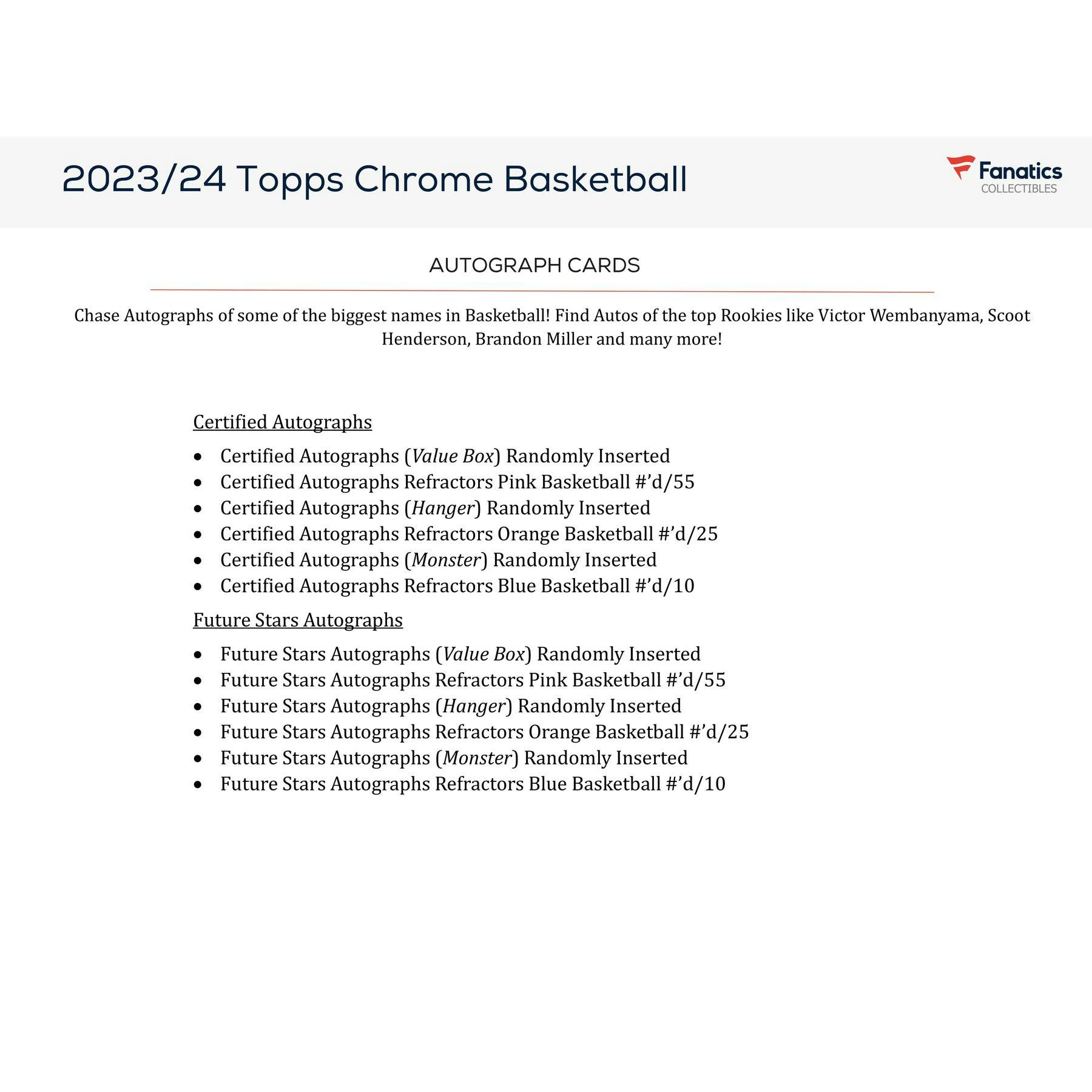 2023/24 Topps Chrome Basketball Blaster Box