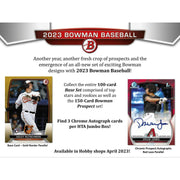 2023 Bowman Baseball Hobby Jumbo 8-Box Case