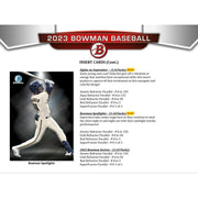 2023 Bowman Baseball Hobby Jumbo Box