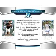 2023 Bowman Chrome Baseball Hobby 12-Box Case