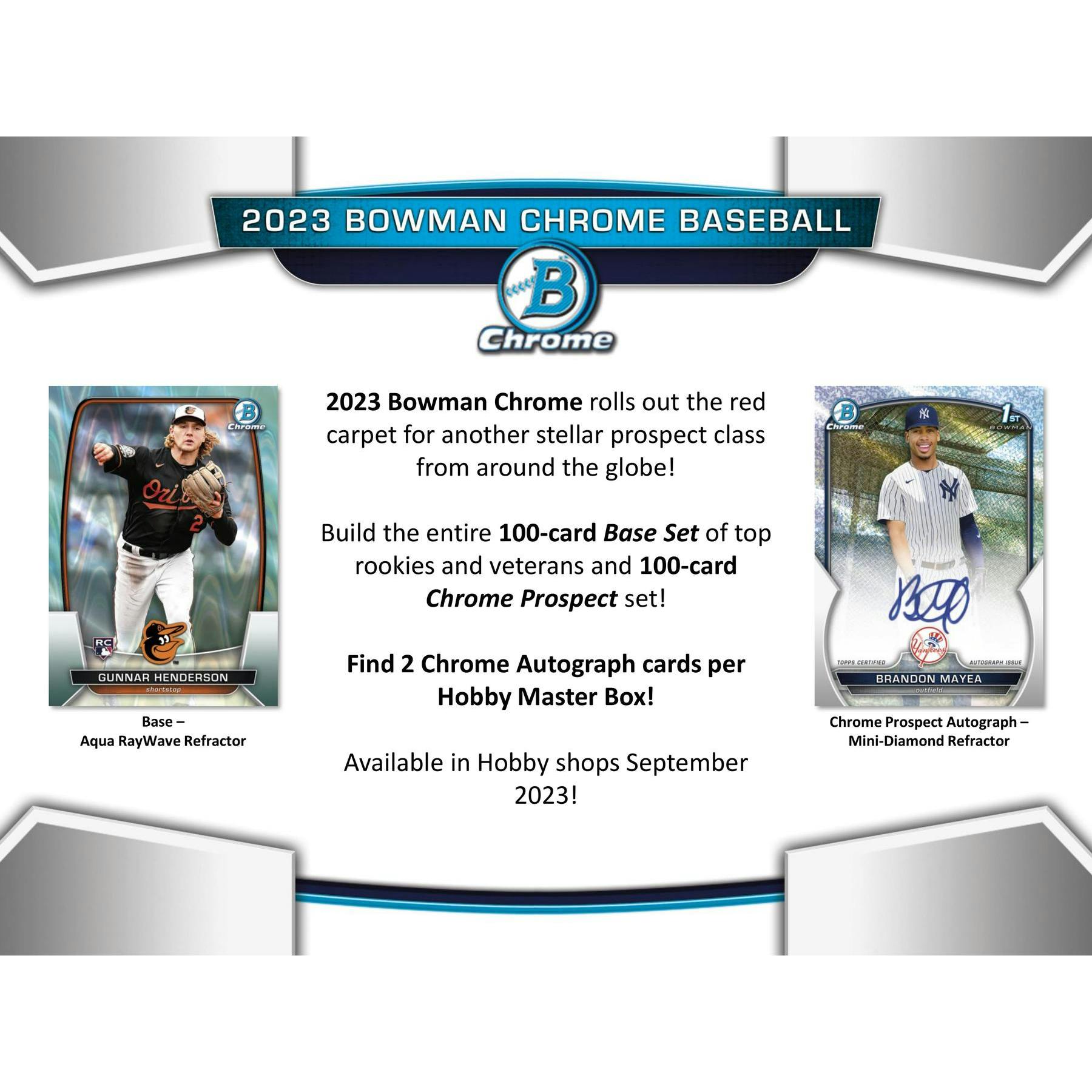 2023 Bowman Chrome Baseball Hobby 12-Box Case
