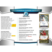 2023 Bowman Chrome Baseball Hobby 12-Box Case