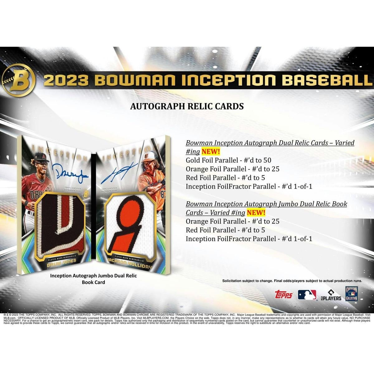 2023 Bowman Inception Baseball Hobby 16-Box Case