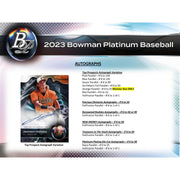 2023 Bowman Platinum Baseball Blaster Box