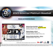 2023 Bowman Platinum Baseball Monster 20-Box Case
