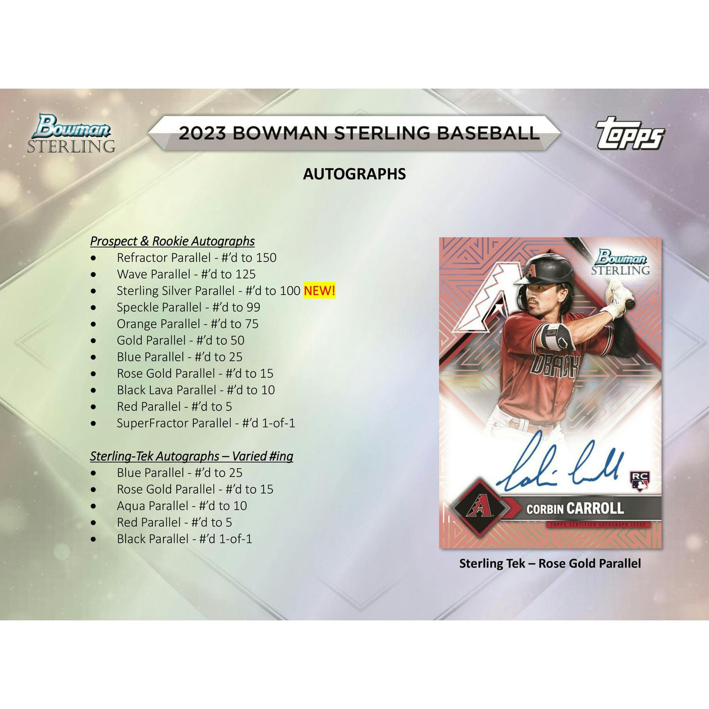 2023 Bowman Sterling Baseball Hobby Box