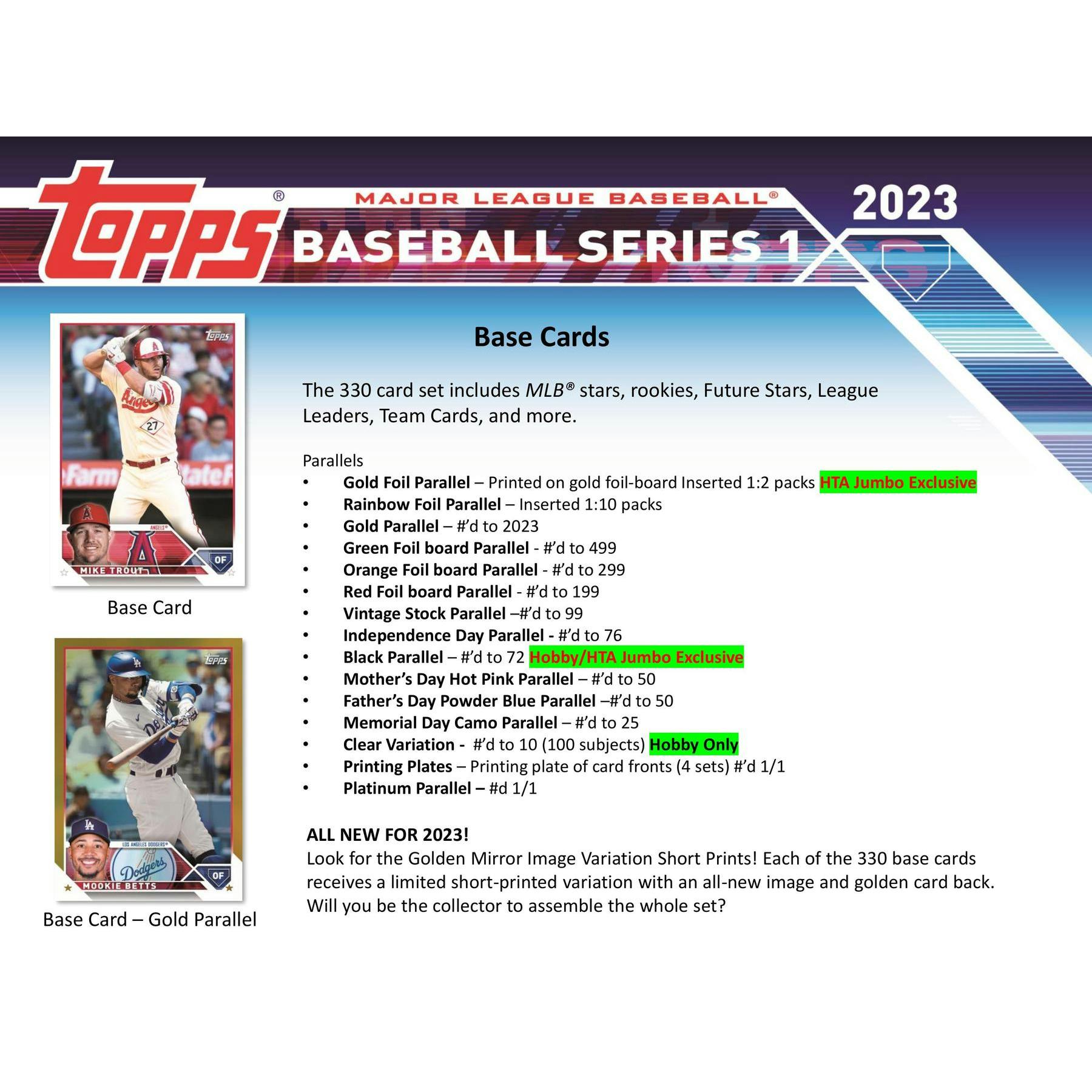 2023 Topps Series 1 Baseball Hobby Jumbo Box
