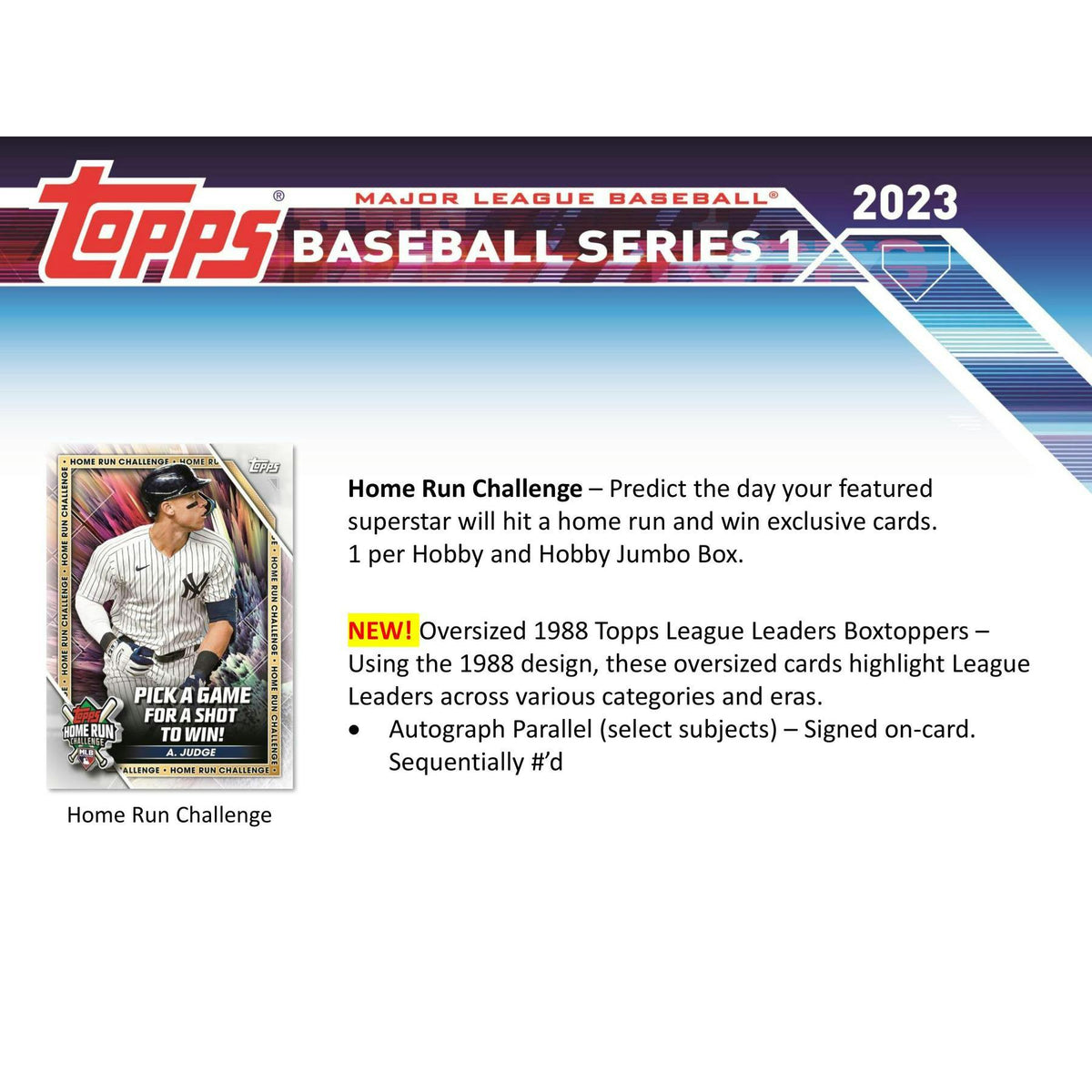 2023 Topps Series 1 Baseball Hobby 12-Box Case