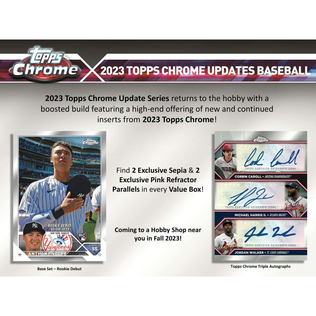 2023 Topps Chrome Update Series Baseball Blaster Box