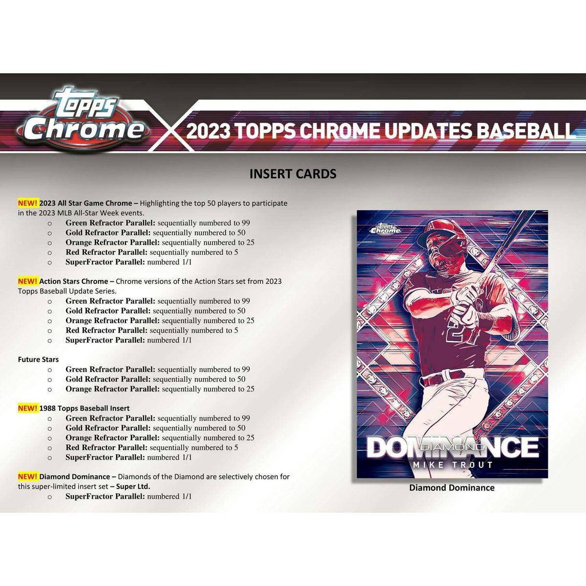 2023 Topps Chrome Update Series Baseball Blaster Box
