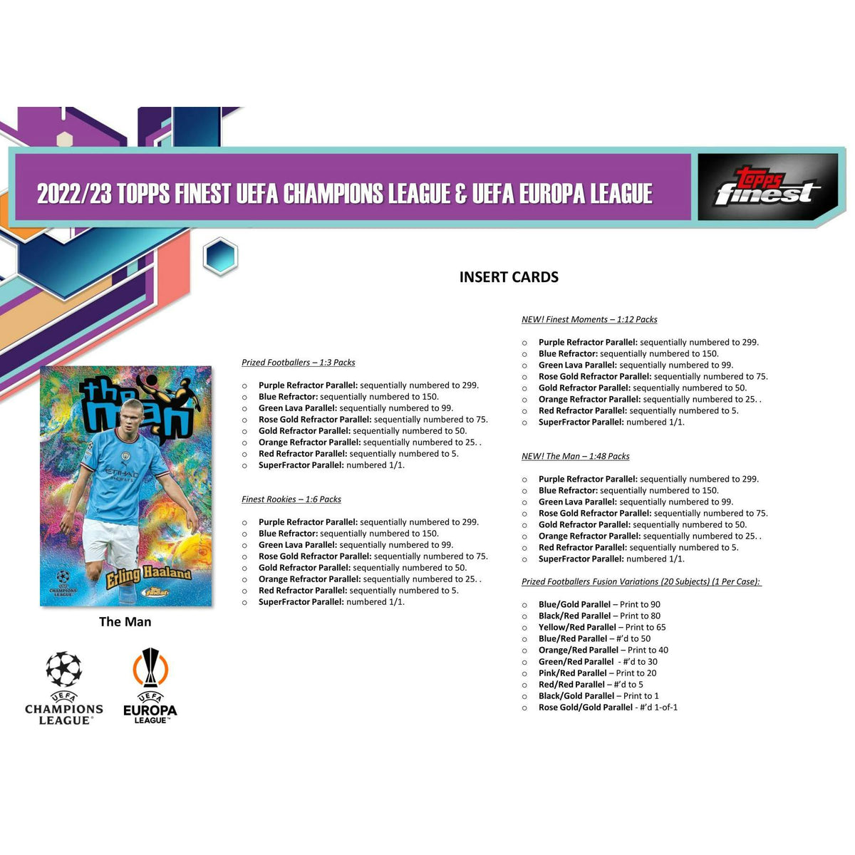 2022/23 Topps Finest UEFA Club Competitions Soccer Hobby Box (Reed Buy)