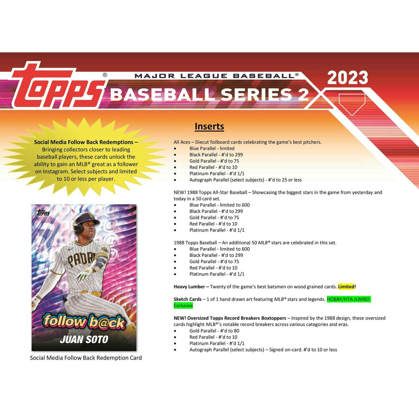 2023 Topps Series 2 Baseball Hobby Jumbo Box
