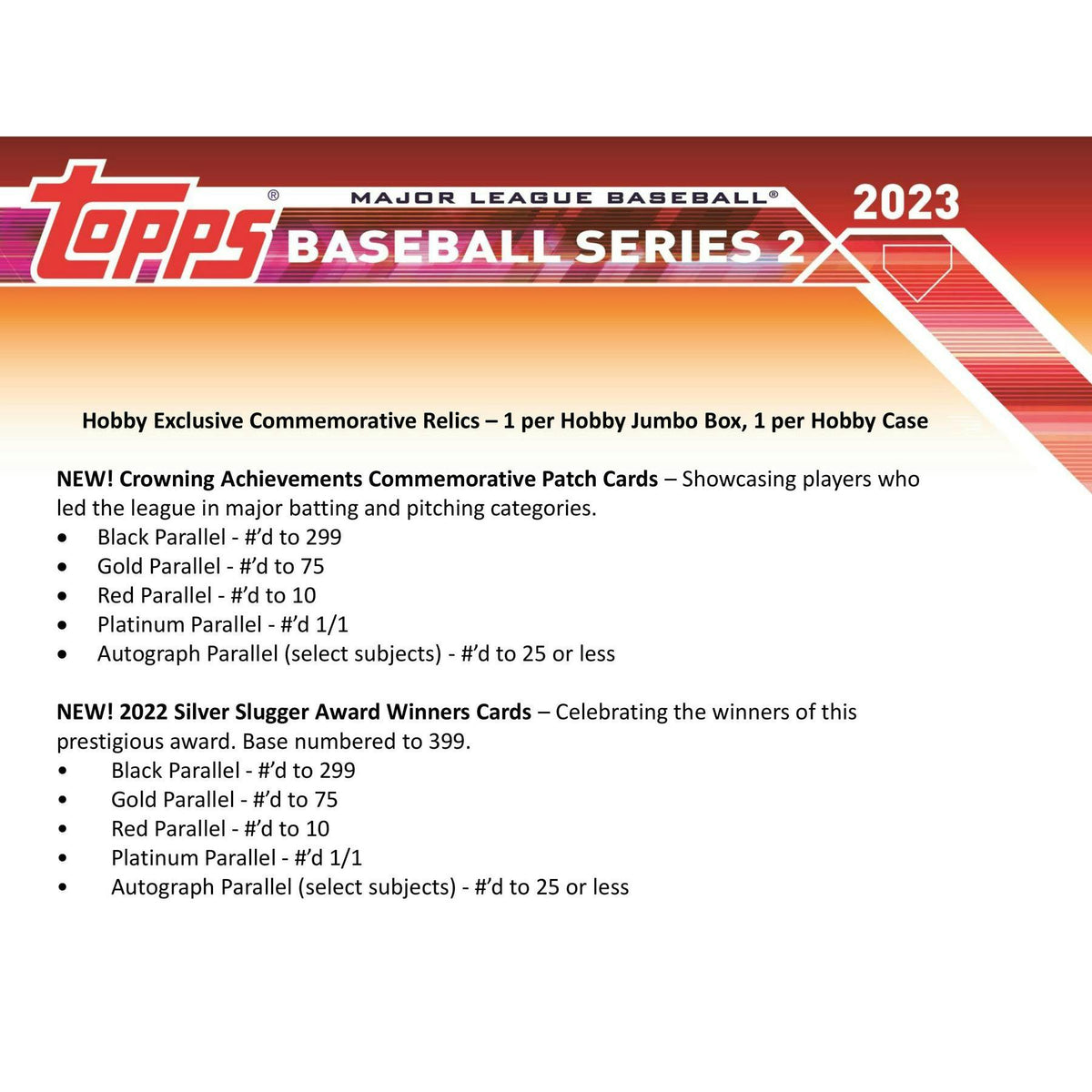 2023 Topps Series 2 Baseball Hobby Jumbo Box