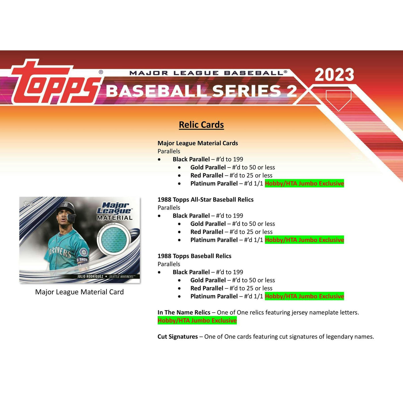 2023 Topps Series 2 Baseball Hobby Jumbo Box