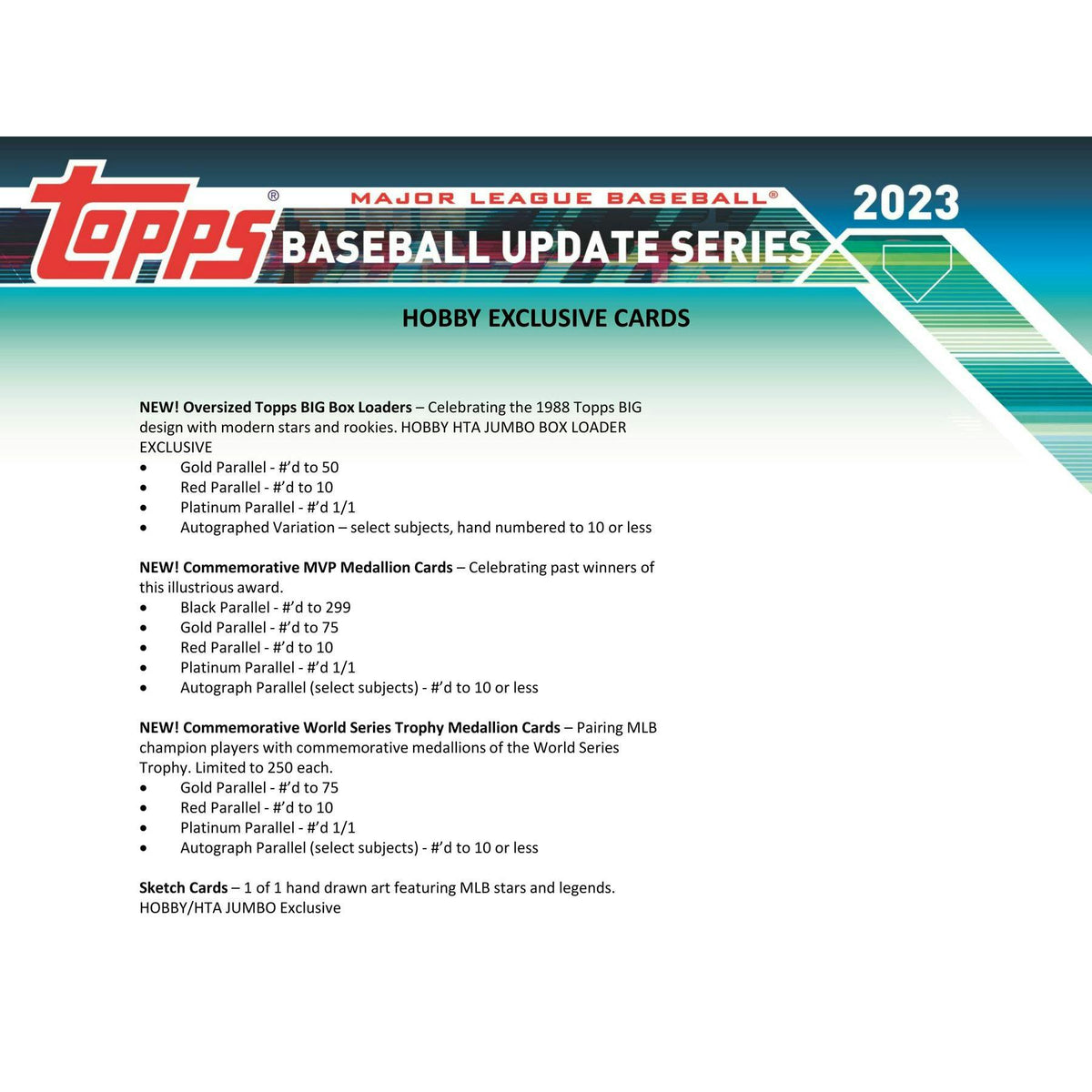 2023 Topps Update Series Baseball Hobby Jumbo Box (Reed Buy)
