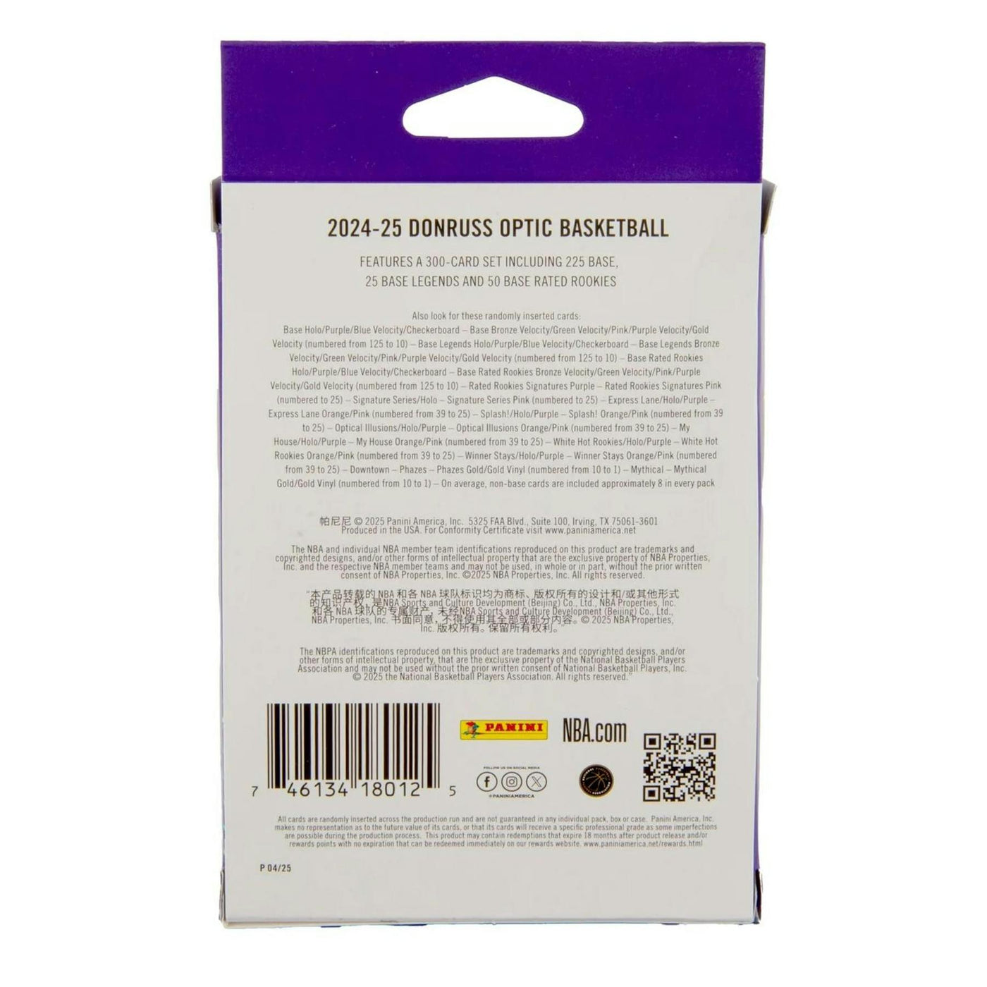 2024/25 Panini Donruss Optic Basketball Hanger Box
