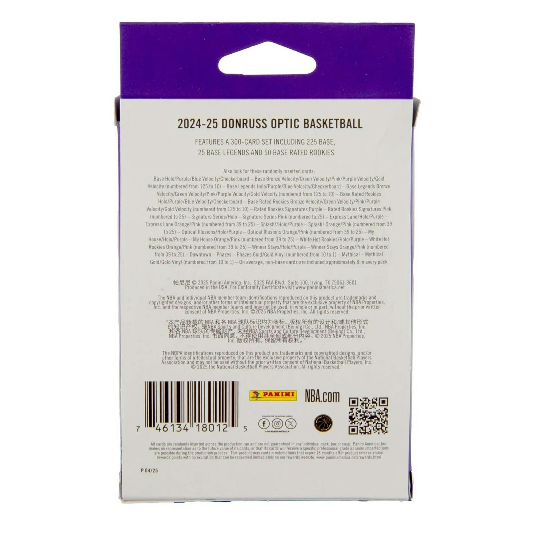2024/25 Panini Donruss Optic Basketball Hanger Box
