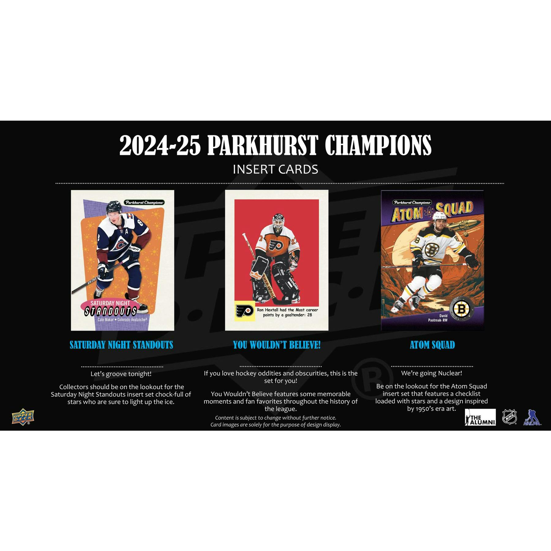2024/25 Upper Deck Parkhurst Champions Hockey Hobby 12-Box Case