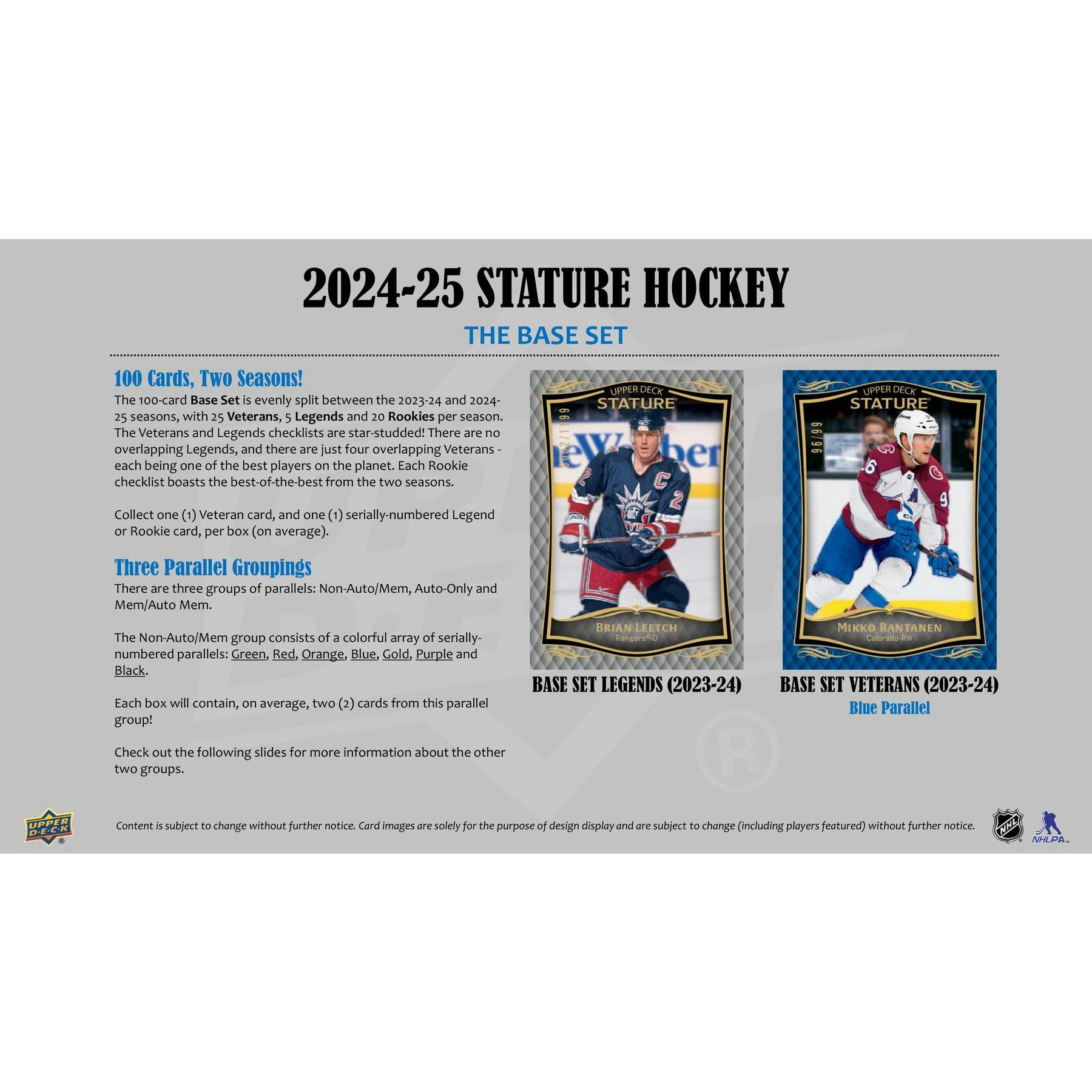 2024/25 Upper Deck Stature Hockey Hobby 16-Box Case