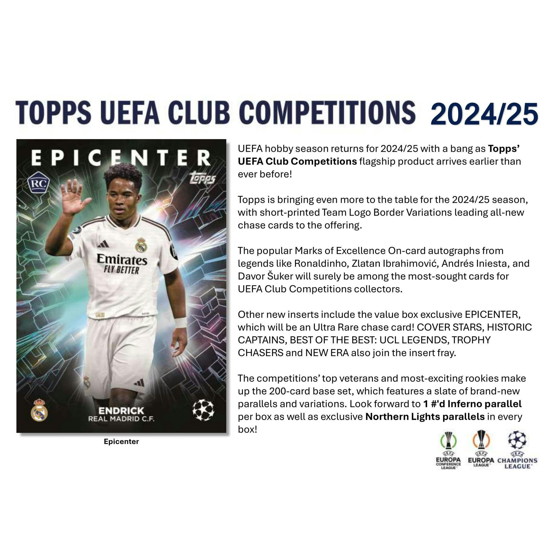 2024/25 Topps UEFA Club Competitions Soccer Blaster Pack
