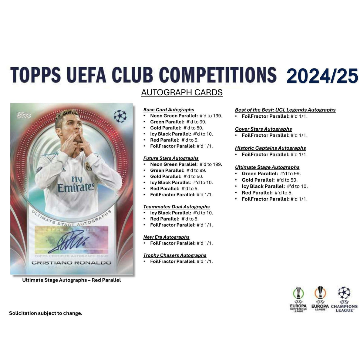 2024/25 Topps UEFA Club Competitions Soccer Blaster Pack