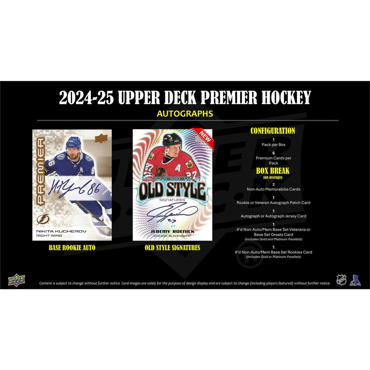 2024/25 Upper Deck Premier Hockey Hobby 10-Box Case