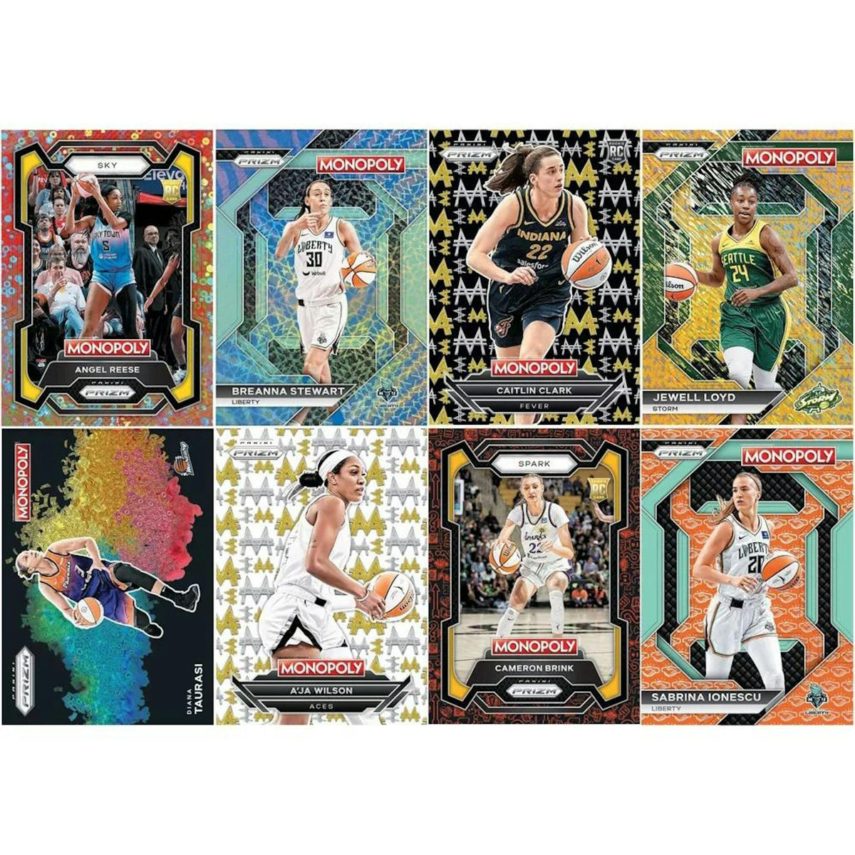 2024 Panini Prizm Monopoly WNBA Basketball Blaster Box (Ice Prizms)