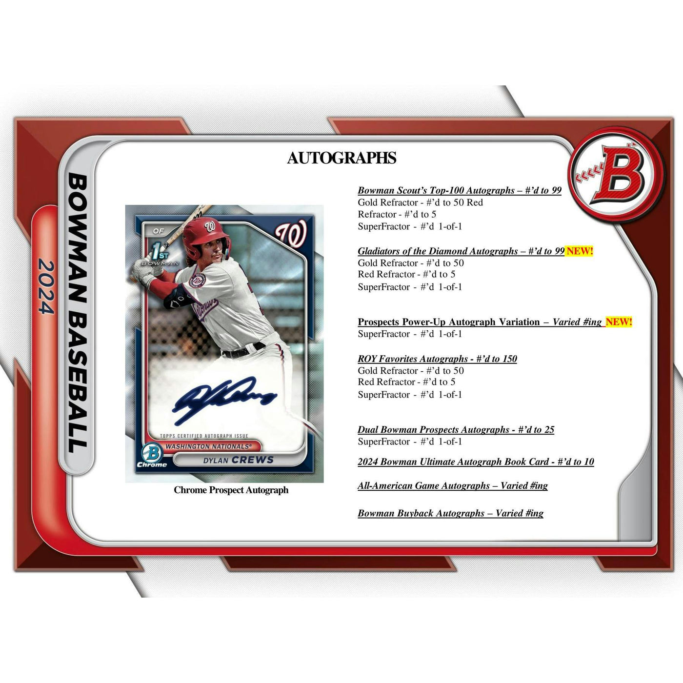 2024 Bowman Baseball Hobby Jumbo 8-Box Case
