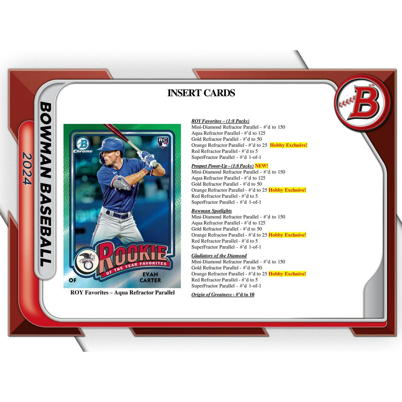 2024 Bowman Baseball Hobby 12-Box Case