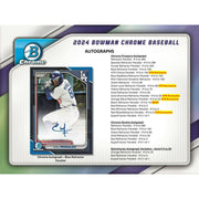 2024 Bowman Chrome Baseball HTA Choice 12-Box Case