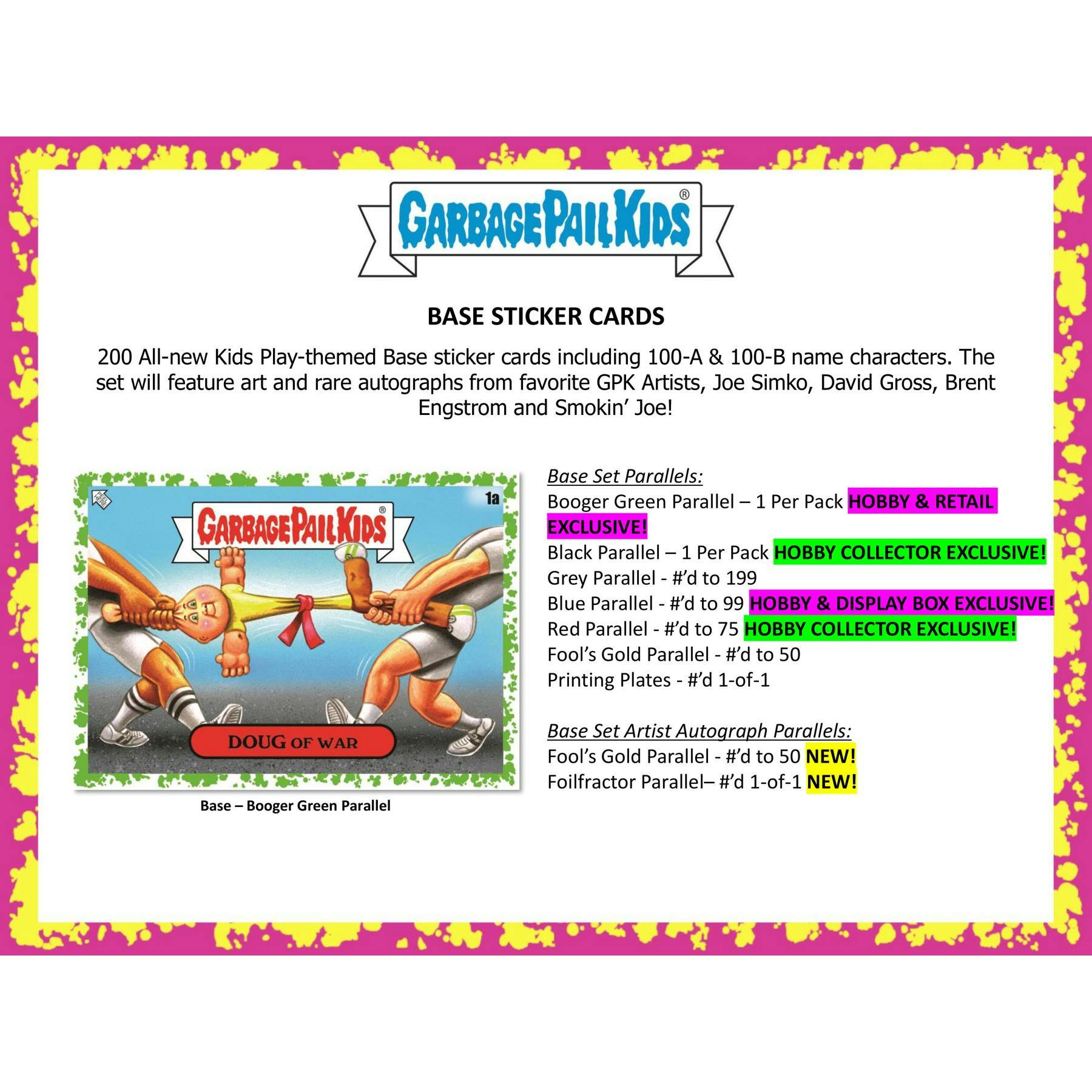 2024 Topps Garbage Pail Kids Series 1: Kids-At-Play Collector Hobby 8-Box Case