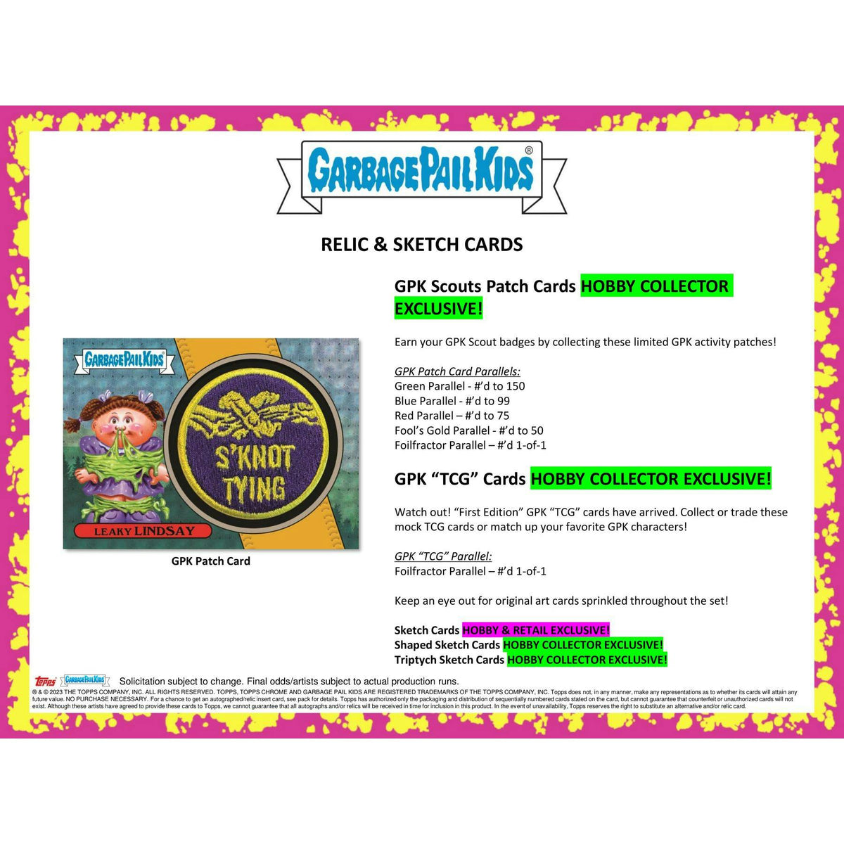 2024 Topps Garbage Pail Kids Series 1: Kids-At-Play Collector Hobby 8-Box Case