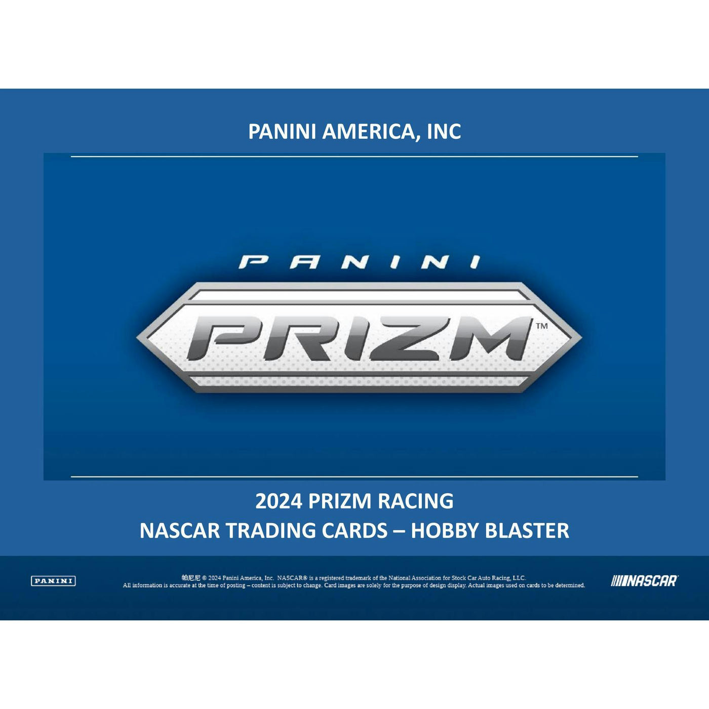 2024 Panini Prizm NASCAR Racing Blaster Hobby 20-Box Case