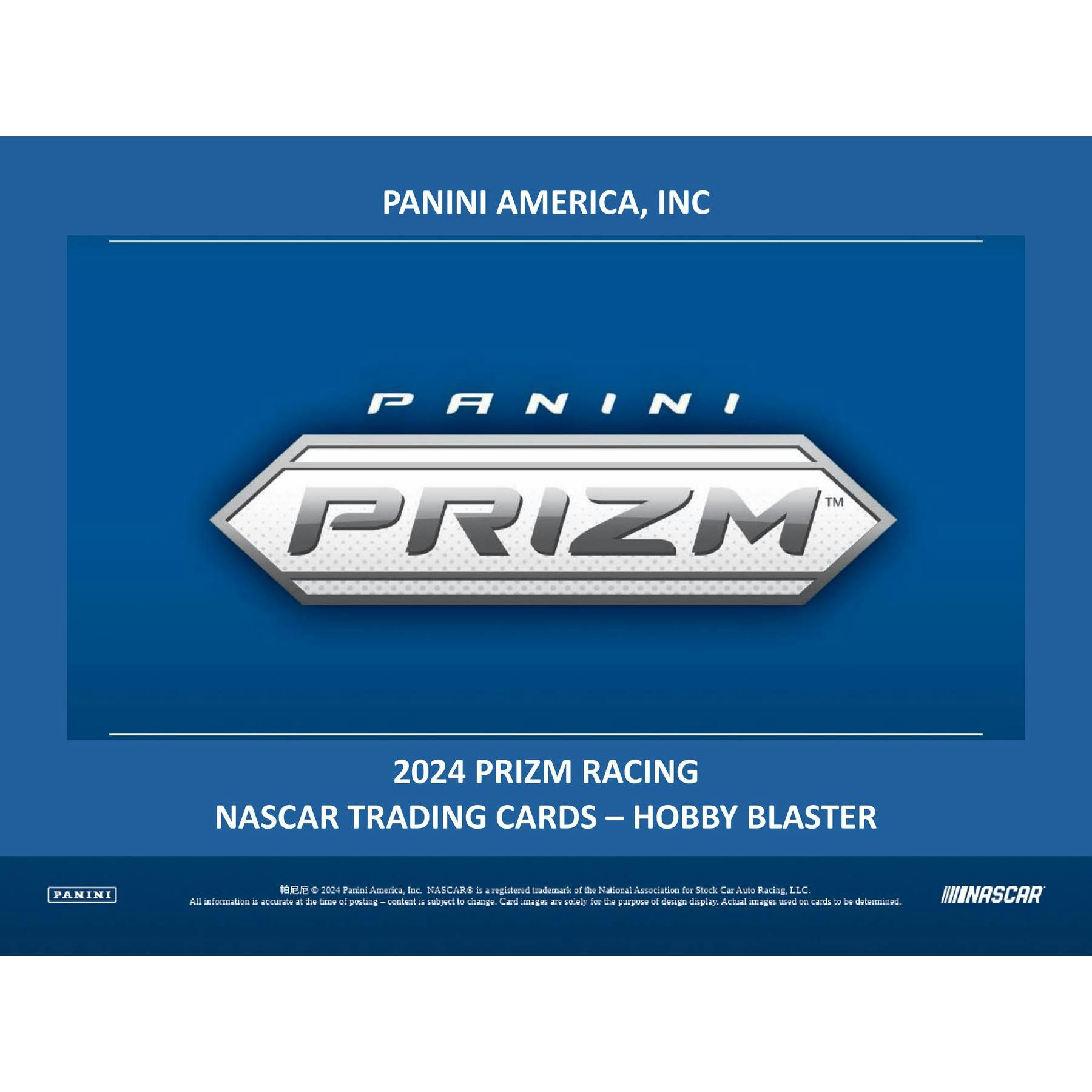 2024 Panini Prizm NASCAR Racing Blaster Hobby 20-Box Case