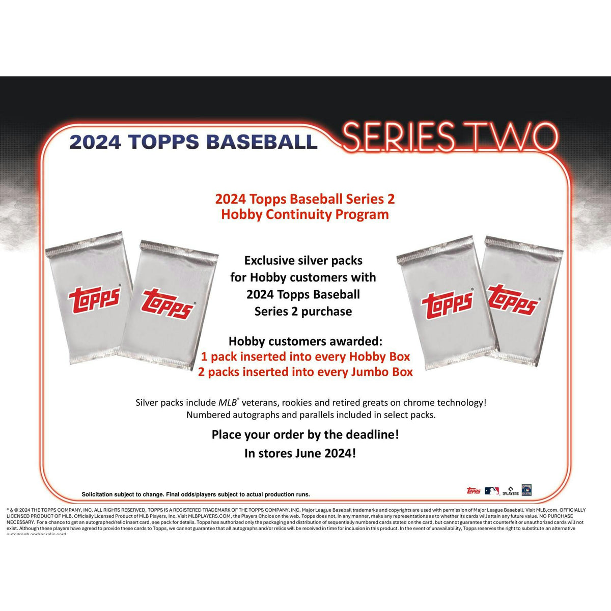 2024 Topps Series 2 Baseball Hobby 12-Box Case