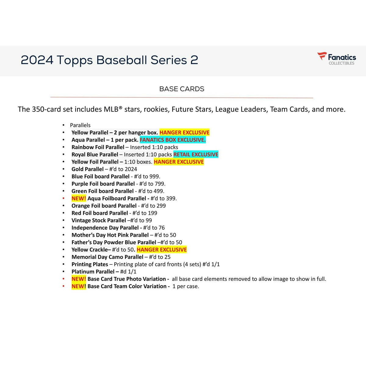 2024 Topps Series 2 Baseball Blaster Pack
