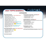 2024 Topps Chrome Baseball Hobby Pack