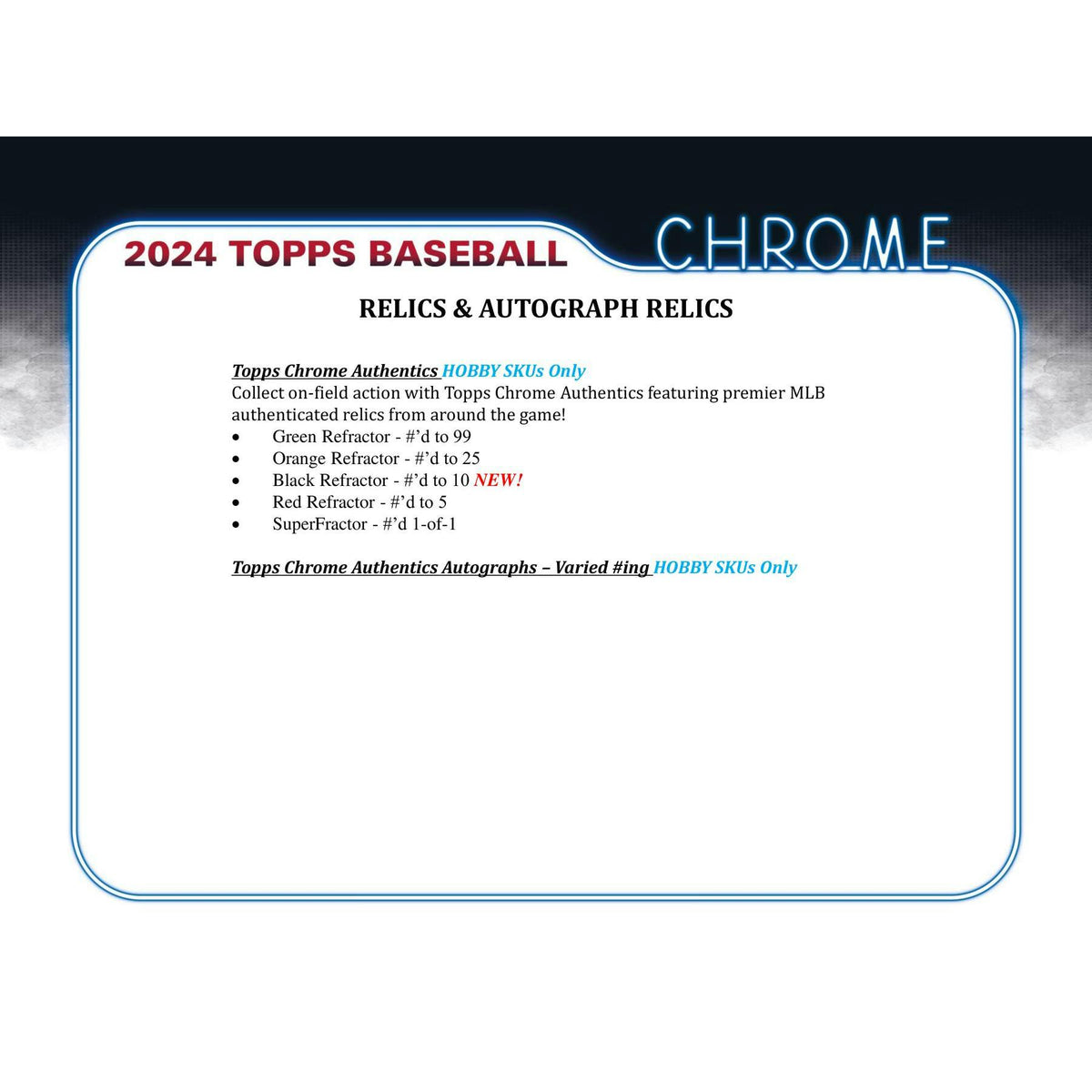 2024 Topps Chrome Baseball Hobby Jumbo 8-Box Case