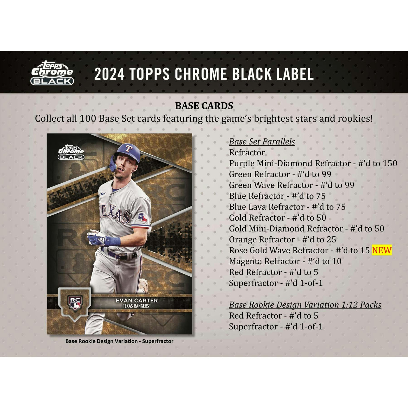 2024 Topps Chrome Black Baseball Hobby 12-Box Case