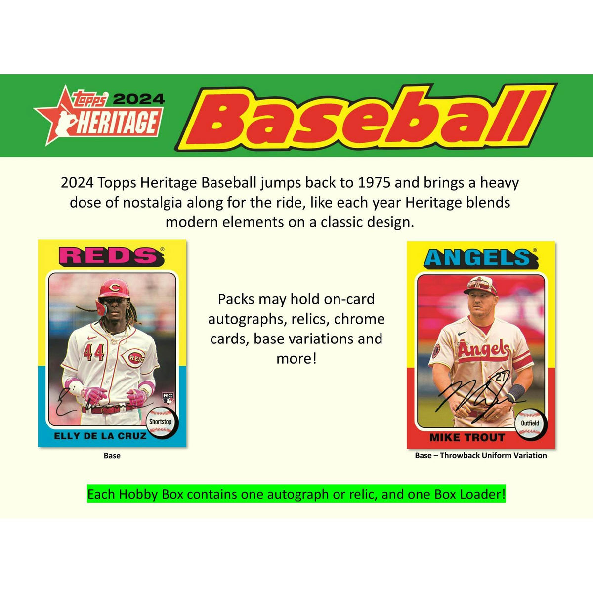 2024 Topps Heritage Baseball Hobby 12-Box Case