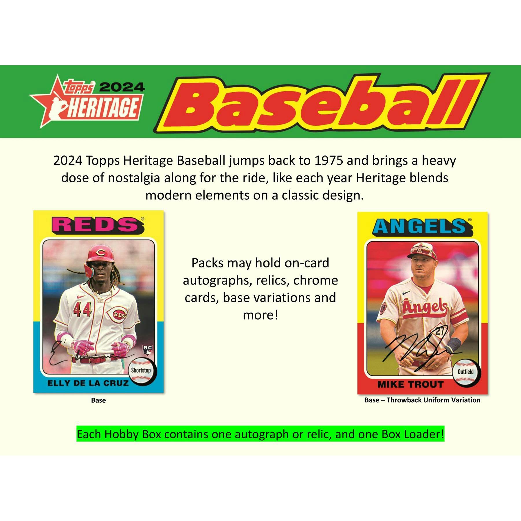 2024 Topps Heritage Baseball Hobby Box