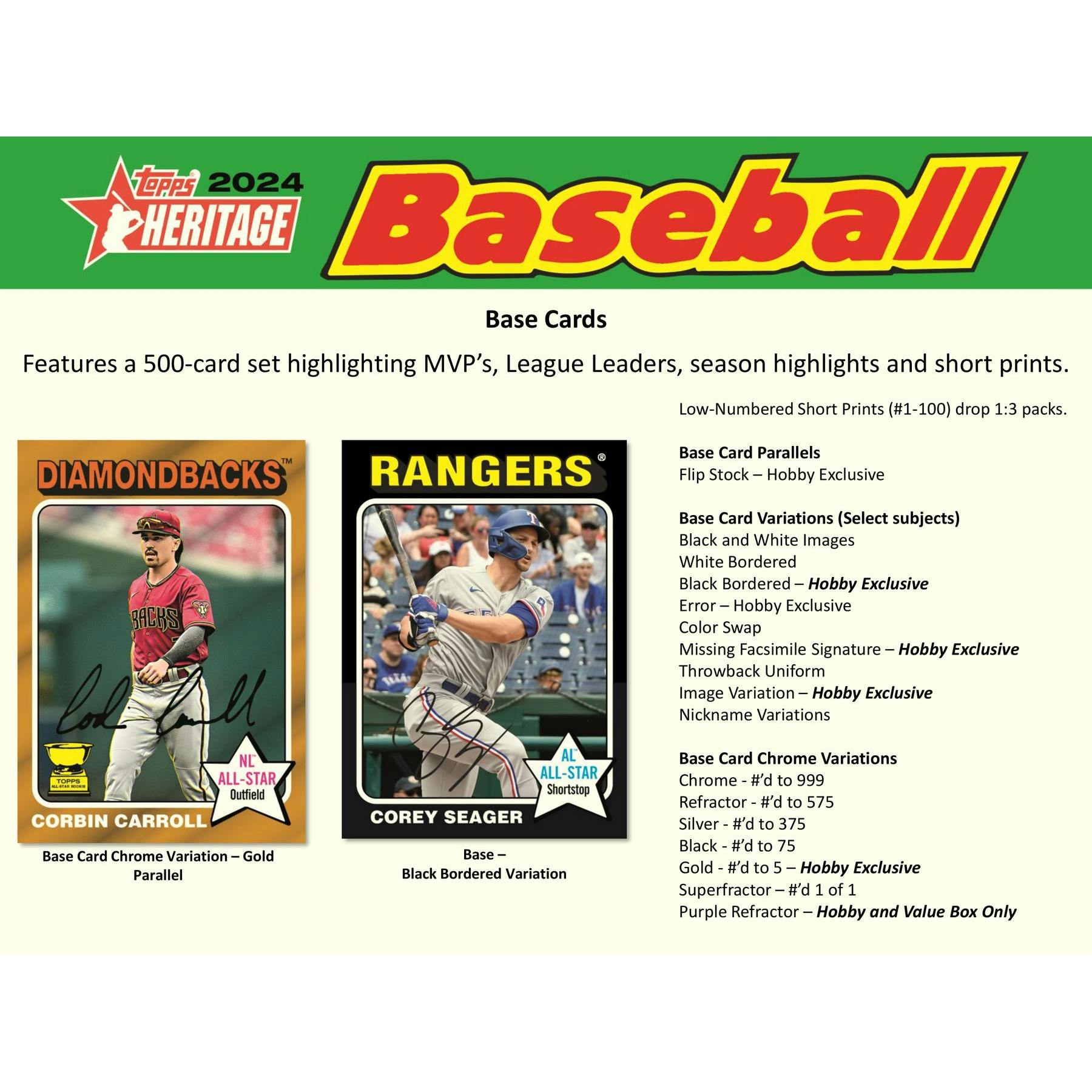 2024 Topps Heritage Baseball Hobby 12-Box Case