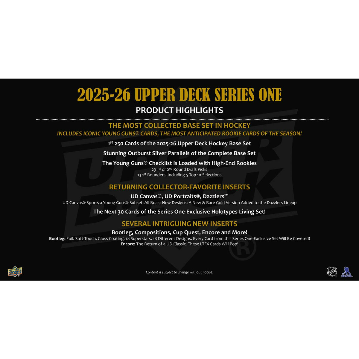 2025/26 Upper Deck Series 1 Hockey Blaster Box