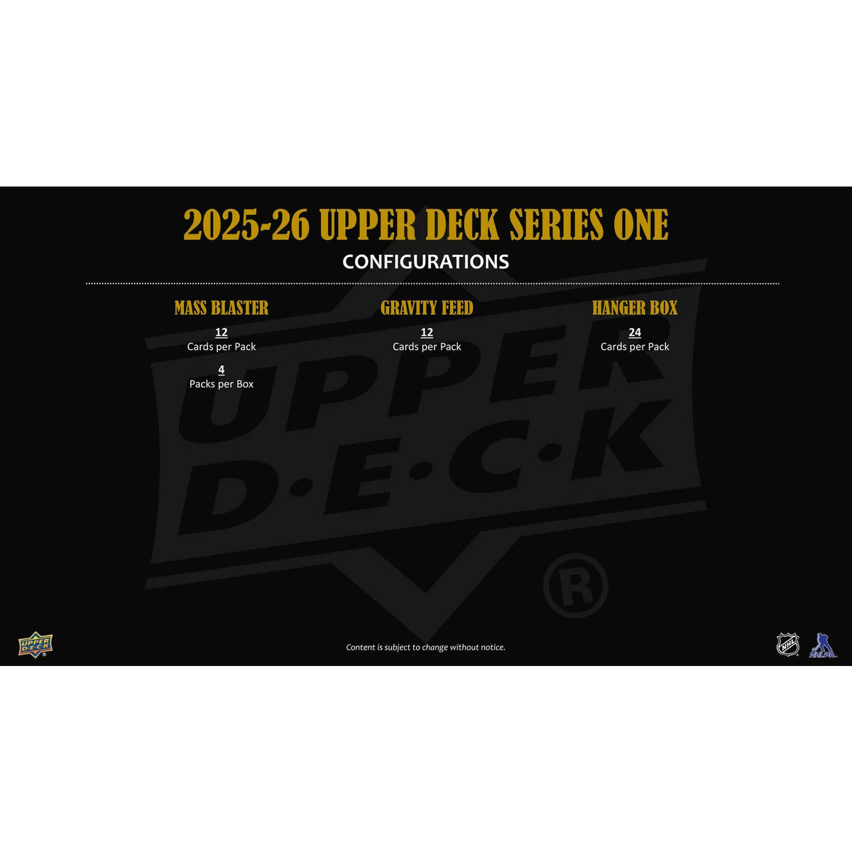 2025/26 Upper Deck Series 1 Hockey Tin (Box) Case (12 Ct.)