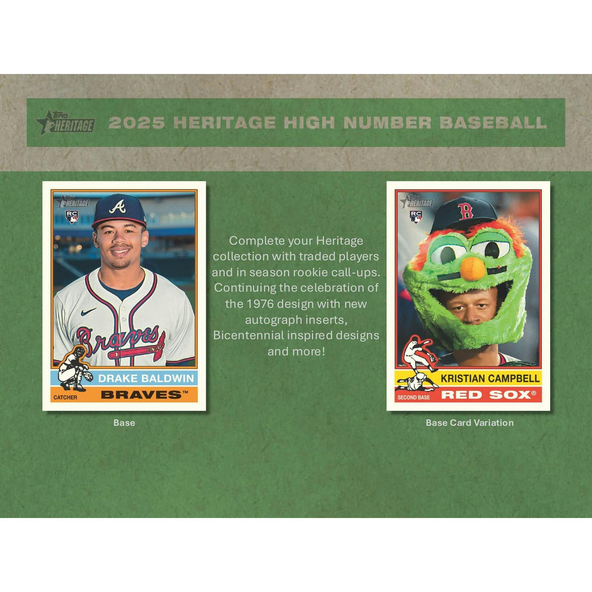 2025 Topps Heritage High Number Baseball Hobby 12-Box Case