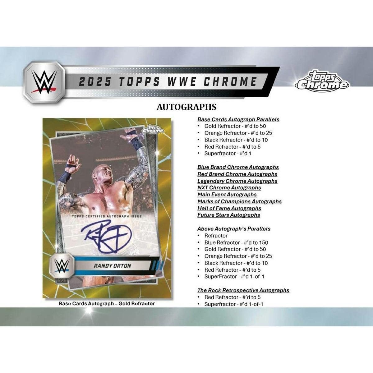 2025 Topps Chrome WWE Wrestling Mega Box