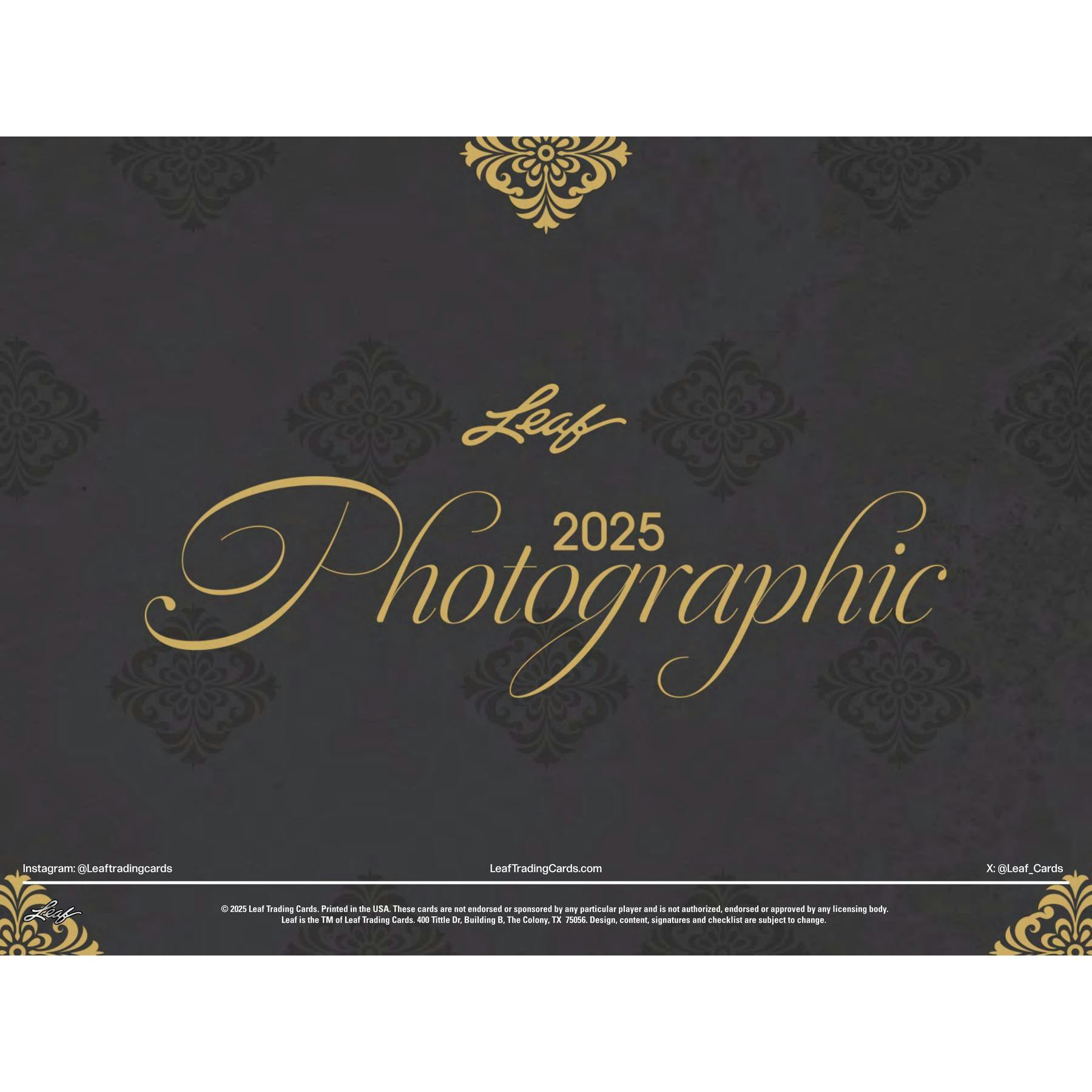 2025 Leaf Photographic Hobby 10-Box Case
