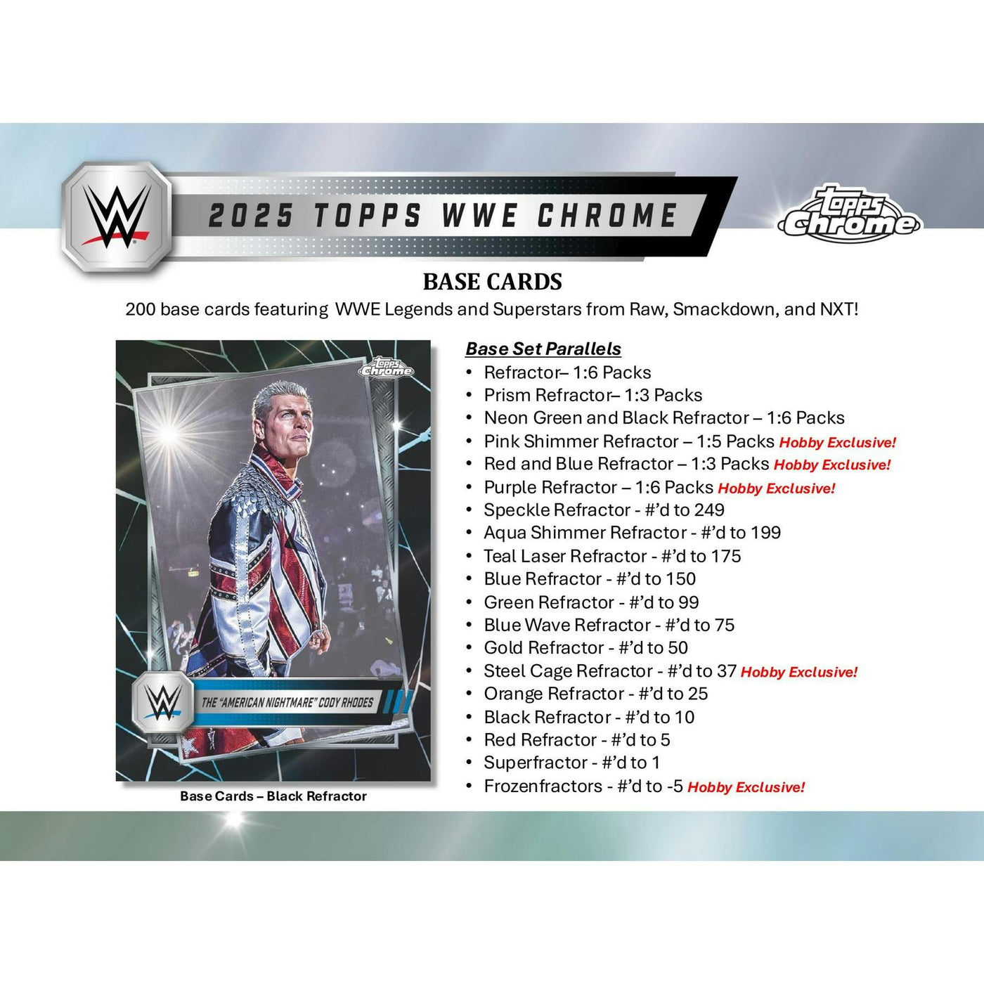 2025 Topps Chrome WWE Wrestling Hobby Box