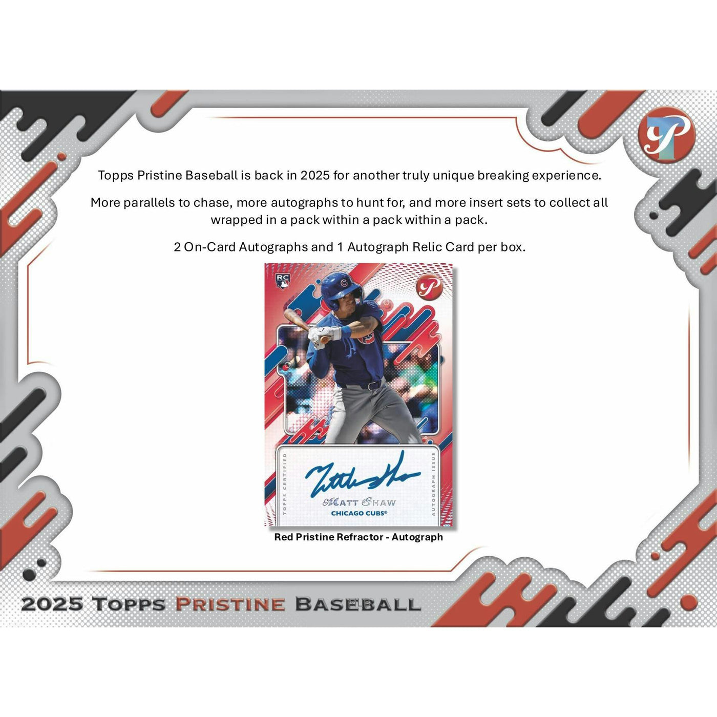 2025 Topps Pristine Baseball Hobby 6-Box Case