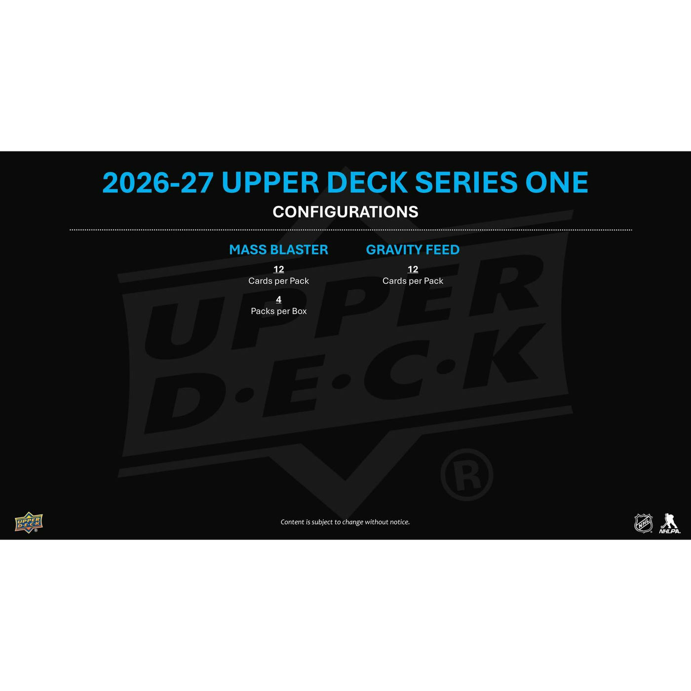 2026/27 Upper Deck Series 1 Hockey Tin (Box) (Presell)